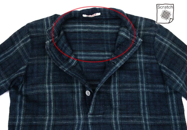 45rpm& Indigo Dyed Cotton Check Pullover Shirt K-174500_006