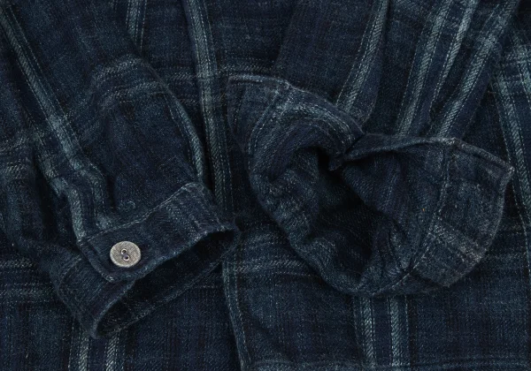 45rpm& Indigo Dyed Cotton Check Pullover Shirt K-174500_008