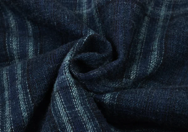 45rpm& Indigo Dyed Cotton Check Pullover Shirt K-174500_013