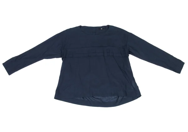 45rpm 45R Indigo Dyed Cotton Tuck Blouse K-174501_002