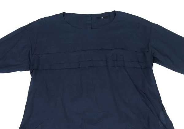 45rpm 45R Indigo Dyed Cotton Tuck Blouse K-174501_003