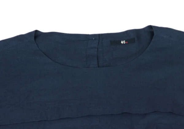 45rpm 45R Indigo Dyed Cotton Tuck Blouse K-174501_004