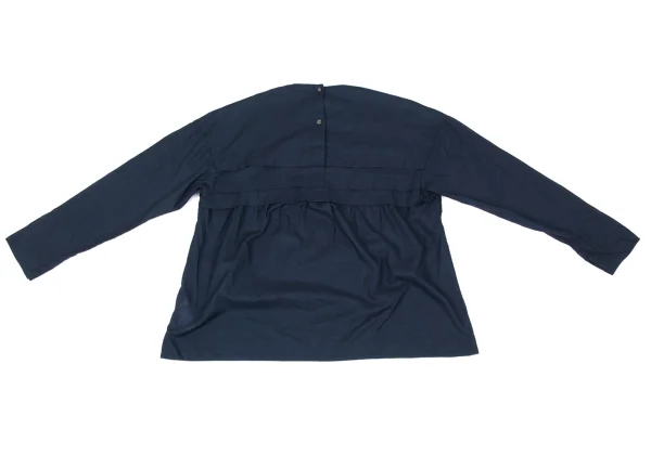 45rpm 45R Indigo Dyed Cotton Tuck Blouse K-174501_010