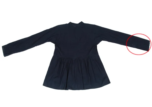 45rpm 45R Indigo Dyed Cotton Band Collar Blouse K-174502_012