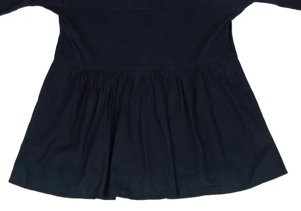 45rpm 45R Indigo Dyed Cotton Band Collar Blouse K-174502_014