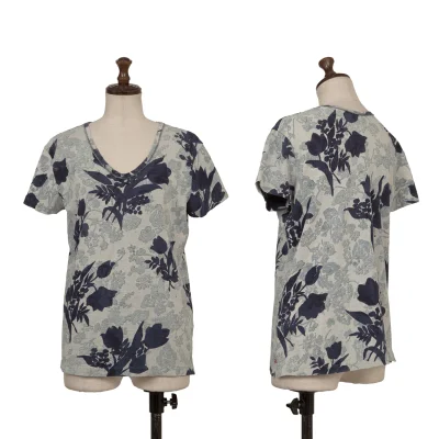 45rpm 45R Indigo Dyed Floral Print T-shirt