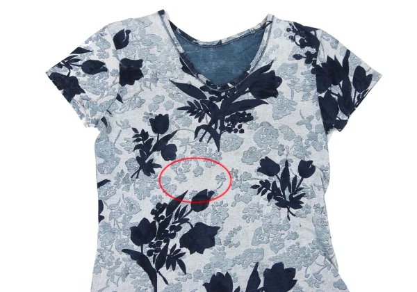 45rpm 45R Indigo Dyed Floral Print T-shirt K-174503_003