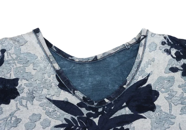 45rpm 45R Indigo Dyed Floral Print T-shirt K-174503_005