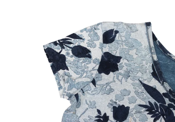 45rpm 45R Indigo Dyed Floral Print T-shirt K-174503_006