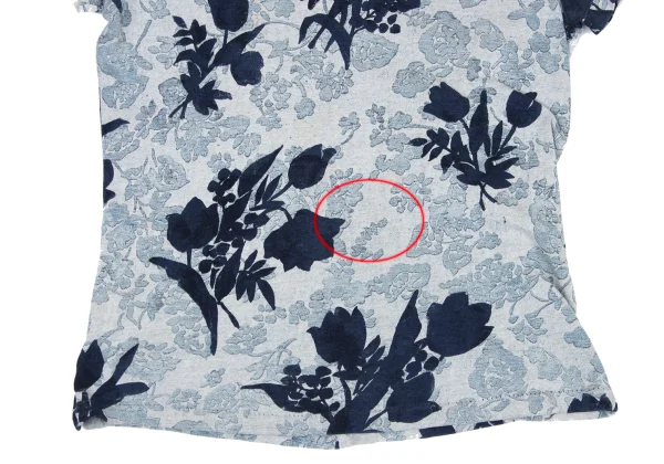 45rpm 45R Indigo Dyed Floral Print T-shirt K-174503_008