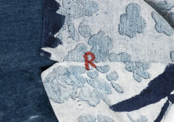 45rpm 45R Indigo Dyed Floral Print T-shirt K-174503_011
