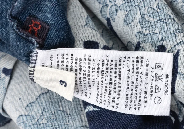 45rpm 45R Indigo Dyed Floral Print T-shirt K-174503_016