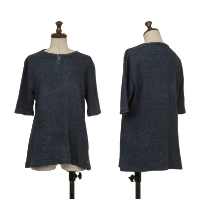 45rpm 45R Indigo Dyed Bead Button T-Shirt