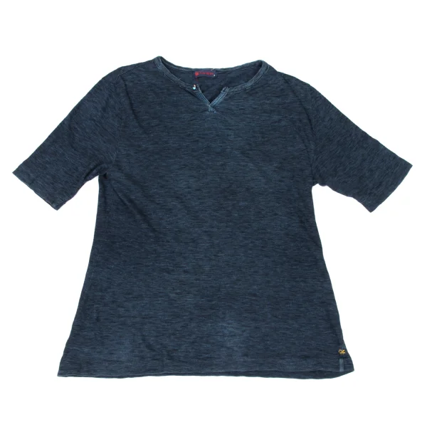 45rpm 45R Indigo Dyed Bead Button T-Shirt K-174504_002