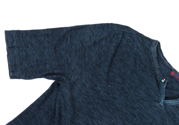 45rpm 45R Indigo Dyed Bead Button T-Shirt K-174504_006
