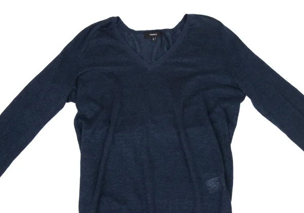 Theory Linen Rayon V-Neck Knit Top K-174506_003