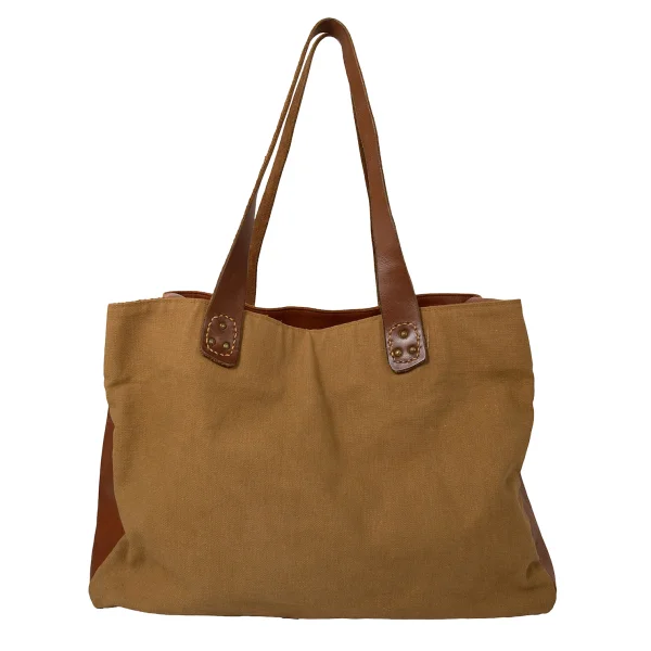 45rpm 45R Leather Switching Canvas Tote Bag K-174508_002