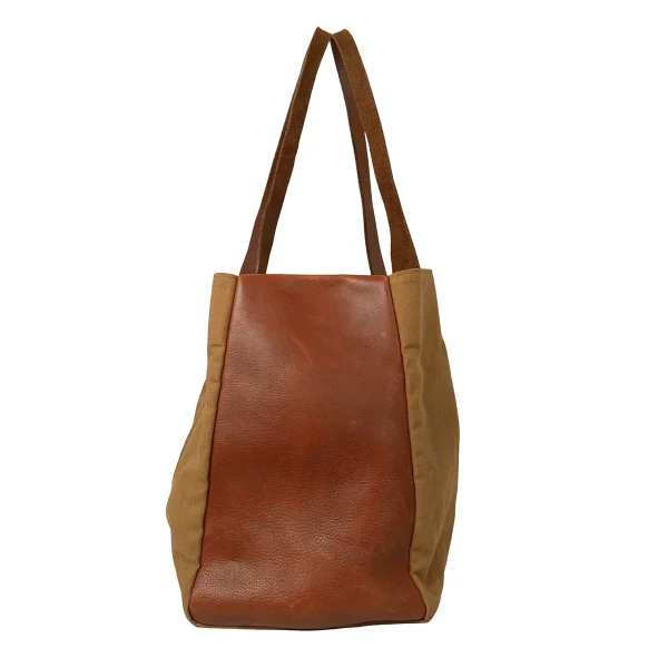 45rpm 45R Leather Switching Canvas Tote Bag K-174508_003