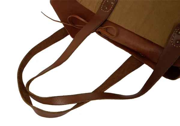 45rpm 45R Leather Switching Canvas Tote Bag K-174508_012