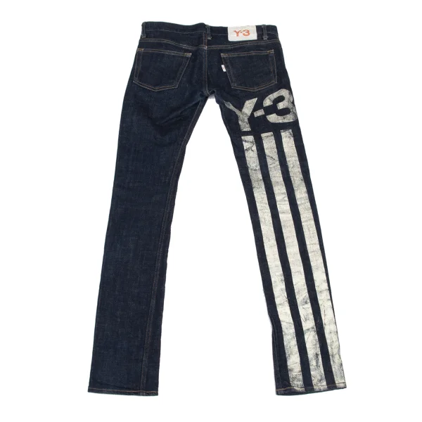 Y-3 Logo Line Print Slim Jeans  Indigo S K-174509_001