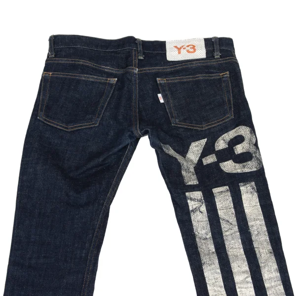 Y-3 Logo Line Print Slim Jeans K-174509_002