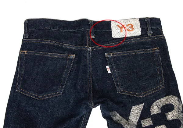 Y-3 Logo Line Print Slim Jeans K-174509_003