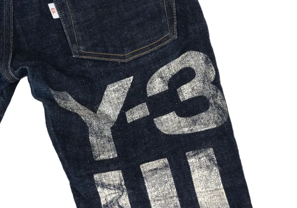 Y-3 Logo Line Print Slim Jeans K-174509_009