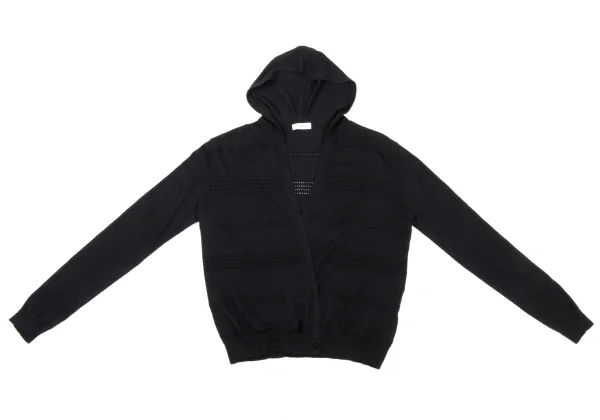MAX&Co Lace Jacquard Hooded Knit Cardigan K-174510_002