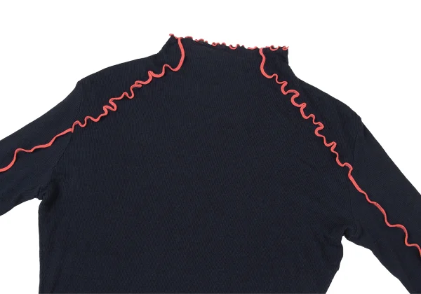 MAX&Co Piping Mock Neck Rib Knit Top K-174511_003