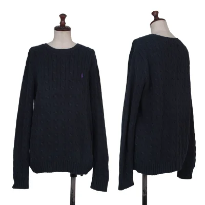 Ralph Lauren Pony Embroidery Cotton Cable Knit Sweater