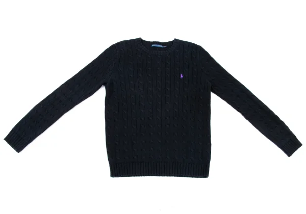 Ralph Lauren Pony Embroidery Cotton Cable Knit Sweater K-174514_002