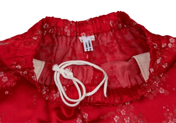 COMME des GARCONS Poly Acetate Metallic Thread Floral Embroidery Pants K-174517_004
