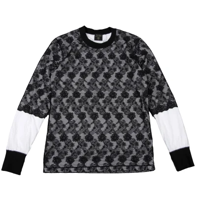 Jean Paul GAULTIER HOMME Floral Lace Switching Top