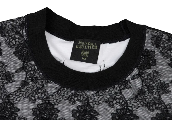 Jean Paul GAULTIER HOMME Floral Lace Switching Top K-174518_003