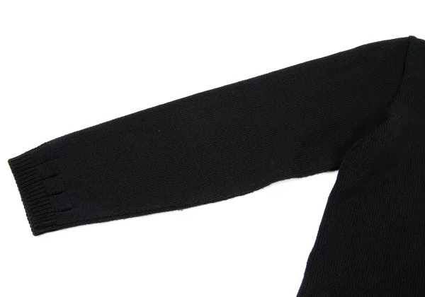JUNIOR GAULTIER Cotton Acrylic Slit High-Neck Knit Top K-174523_005