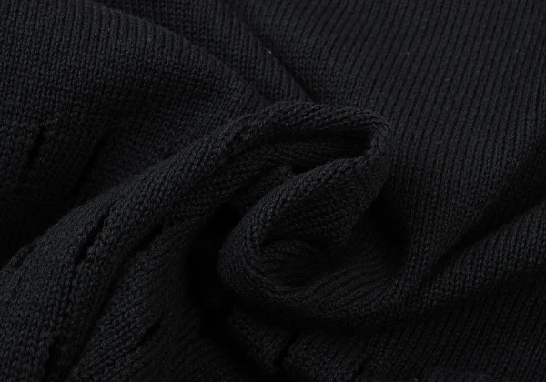 JUNIOR GAULTIER Cotton Acrylic Slit High-Neck Knit Top K-174523_013