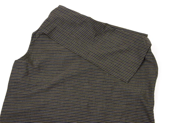 ISSEY MIYAKE Drape Neck Stripe Sleeveless Top K-174525_003