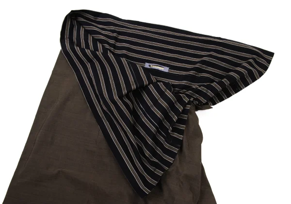 ISSEY MIYAKE Stripe Layered Cotton Skirt K-174526_005