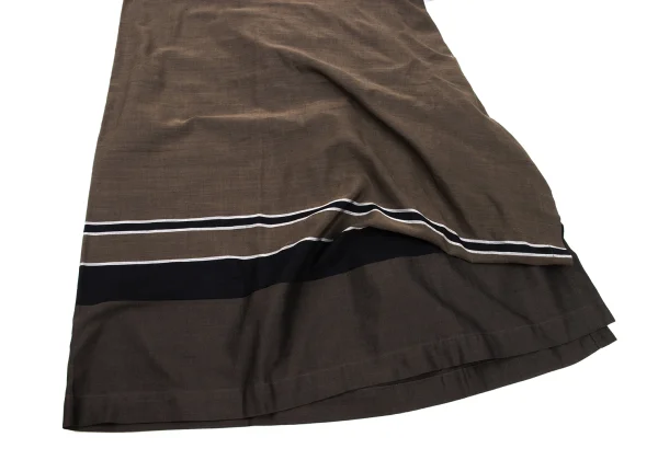 ISSEY MIYAKE Stripe Layered Cotton Skirt K-174526_006