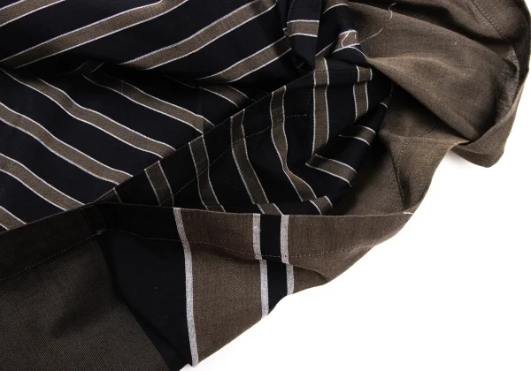 ISSEY MIYAKE Stripe Layered Cotton Skirt K-174526_009