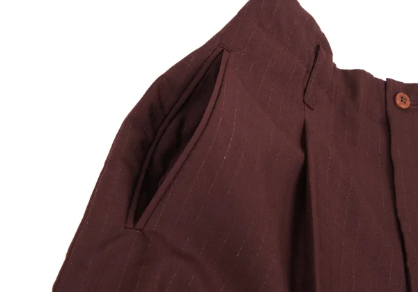 Jean Paul GAULTIER HOMME Wool Blend Pinstripe Tuck Pants K-174530_004