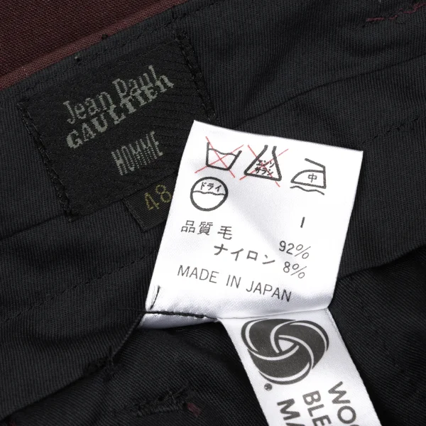 Jean Paul GAULTIER HOMME Wool Blend Pinstripe Tuck Pants K-174530_014