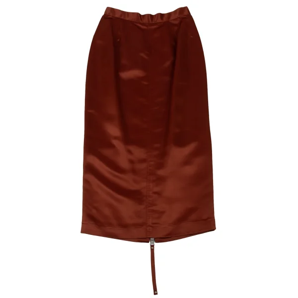 Jean Paul GAULTIER FEMME Rayon Blend Back Zip Shiny Skirt K-174538_002