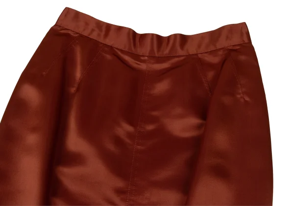 Jean Paul GAULTIER FEMME Rayon Blend Back Zip Shiny Skirt K-174538_003