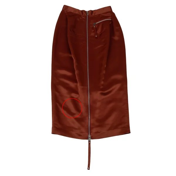 Jean Paul GAULTIER FEMME Rayon Blend Back Zip Shiny Skirt K-174538_006