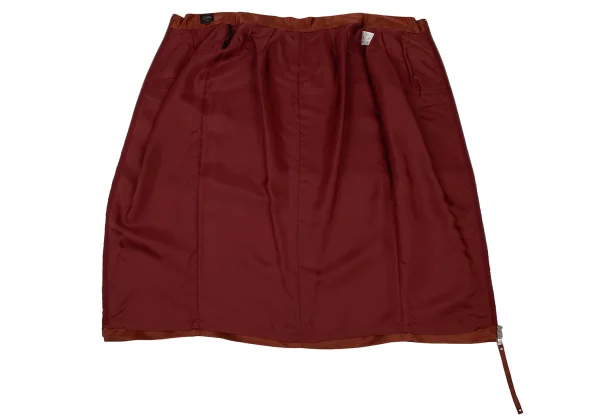 Jean Paul GAULTIER FEMME Rayon Blend Back Zip Shiny Skirt K-174538_011
