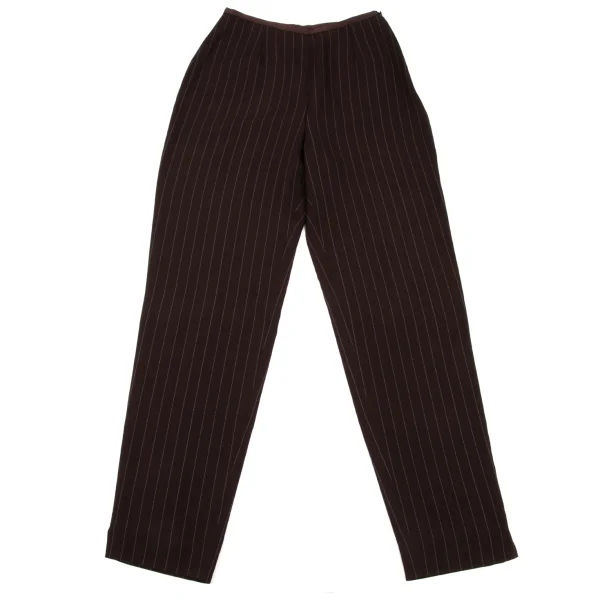 Jean Paul GAULTIER CLASSIQUE Herringbone Weave Pinstripe Pants Brown 40 K-174539_001