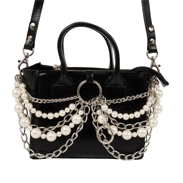 JUNYA WATANABE Perl Chain Design Leather 2WAY Bag K-174544_003