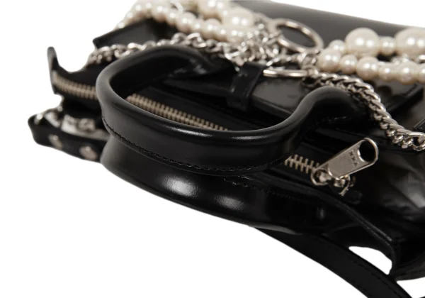 JUNYA WATANABE Perl Chain Design Leather 2WAY Bag K-174544_009