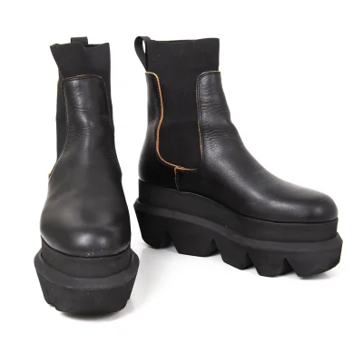 sacai Platform Side-Gore Leather Chelsea Boots